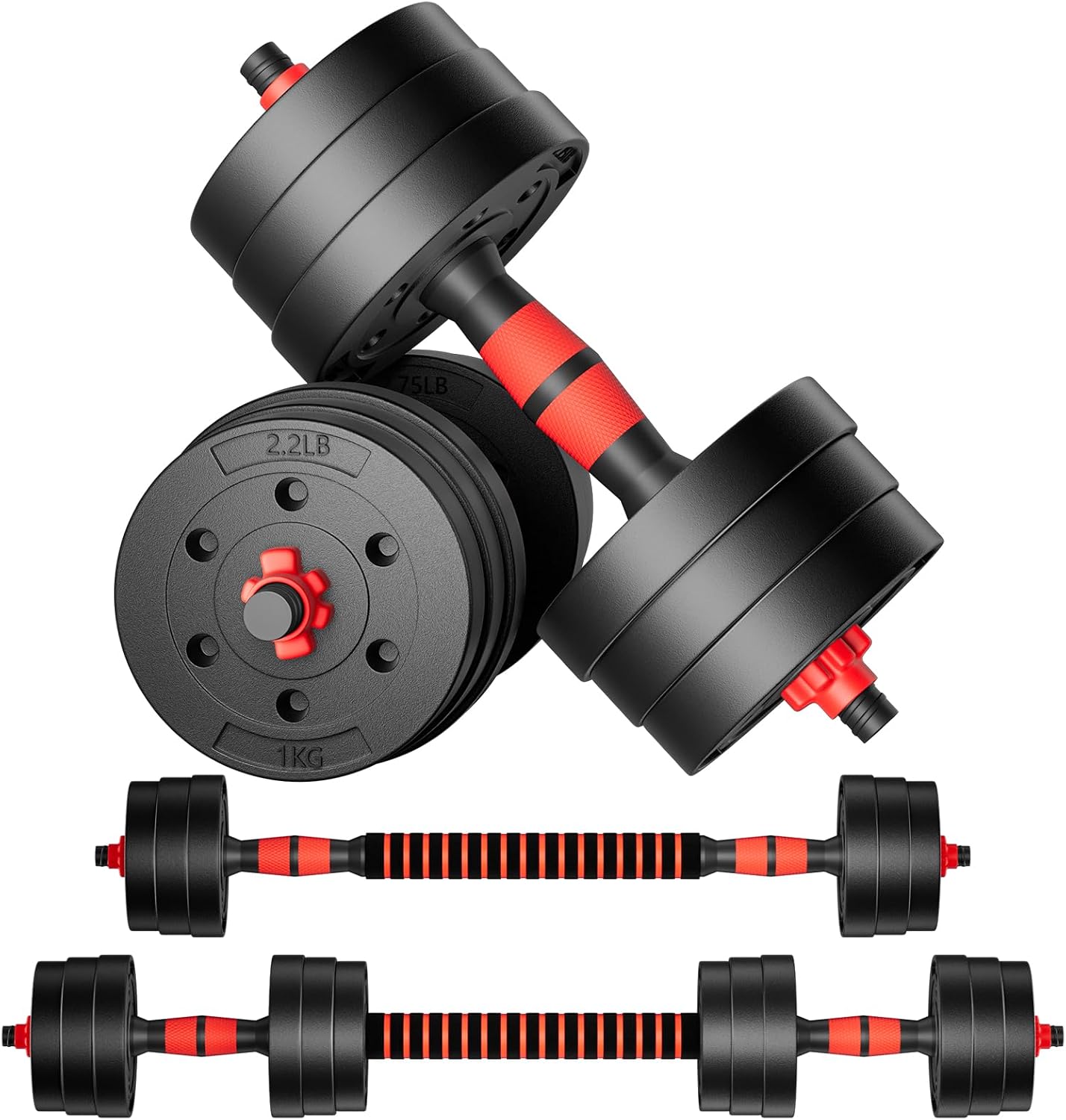 BCBIG Adjustable Dumbbells Set (60 lb pair)