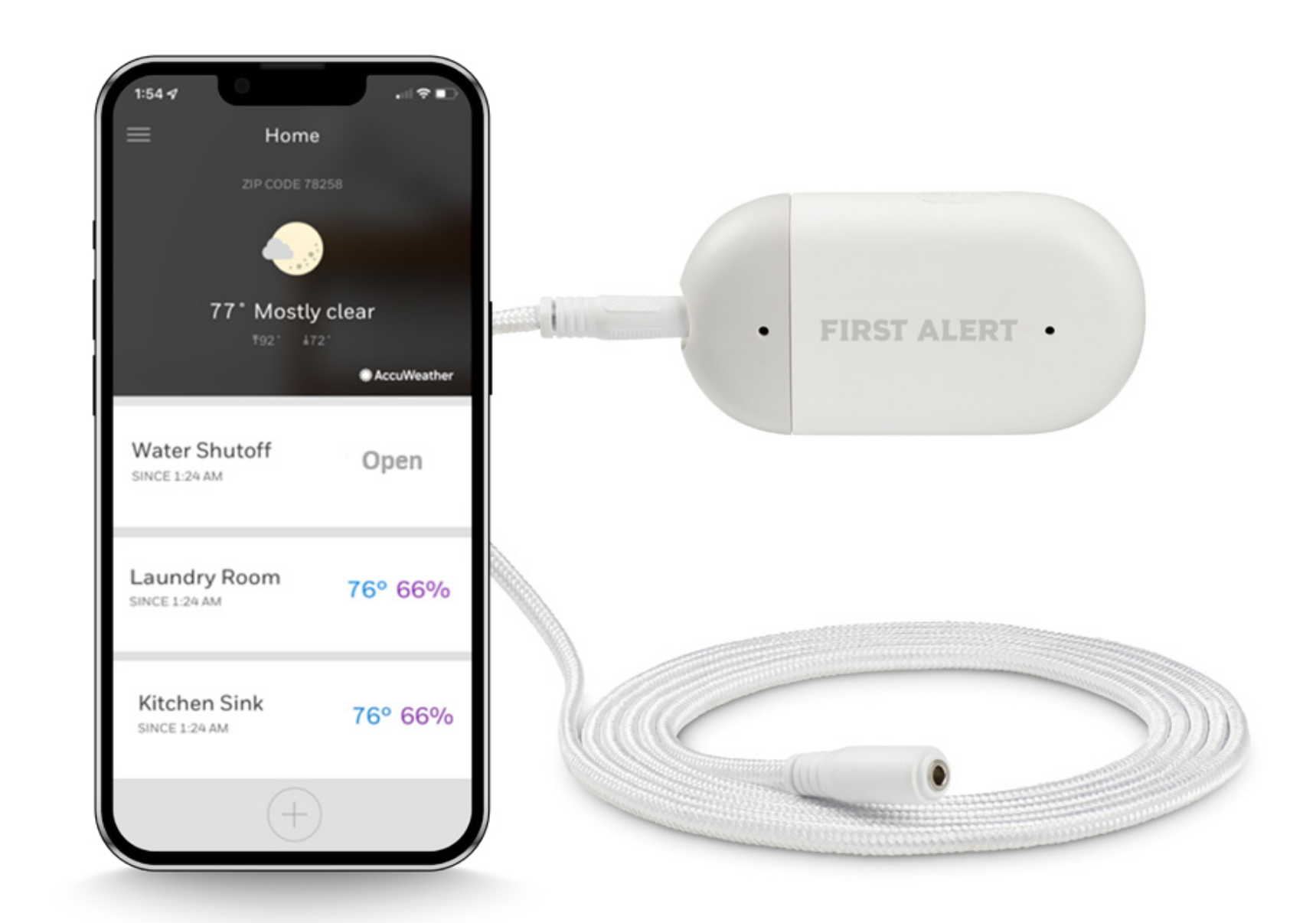 First Alert L1 Wi-Fi Water Leak and Freeze Detector