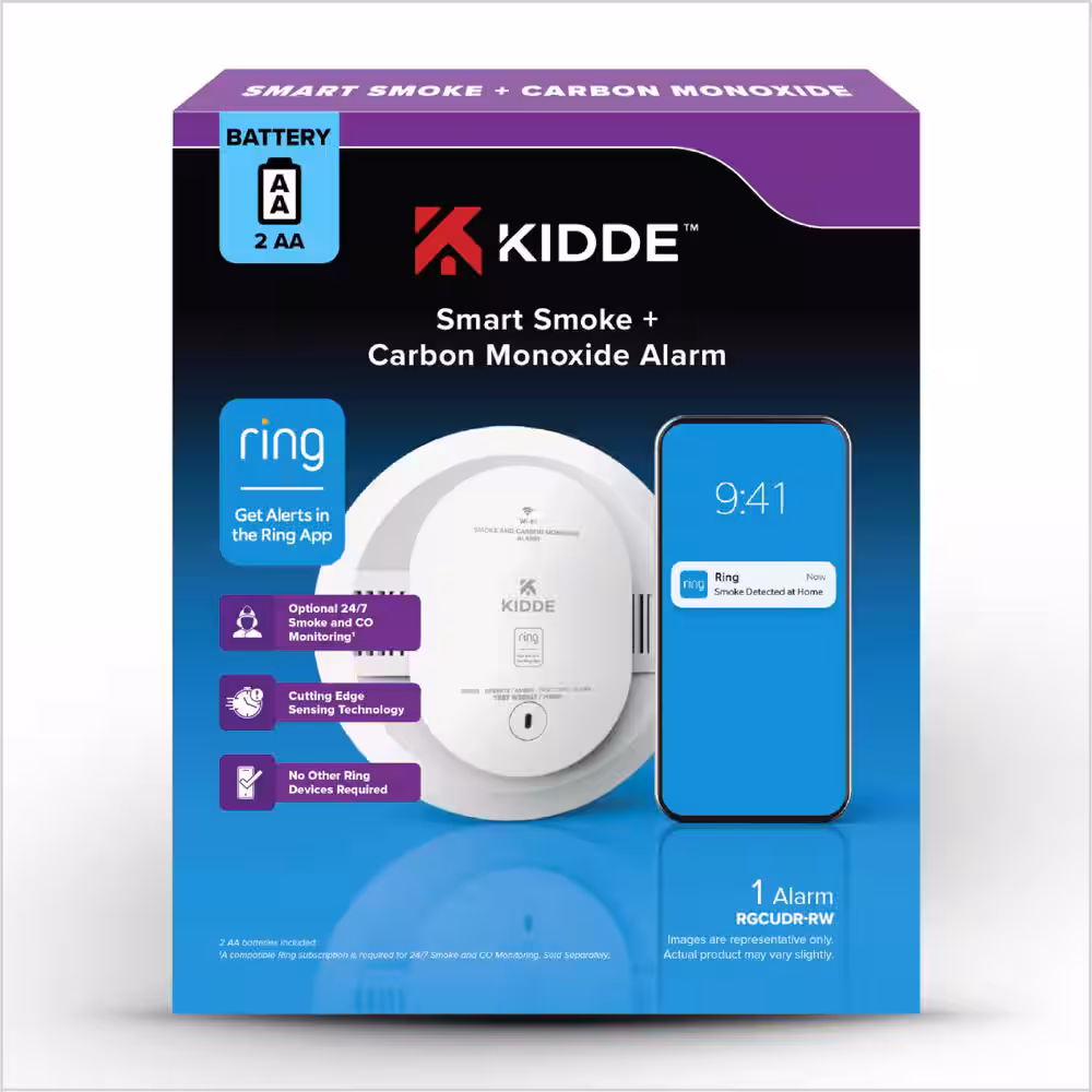 Kidde Ring-Enabled Smart Smoke and Carbon Monoxide Detector