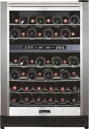 Magic Chef HMWC44DZ 44-Bottle Dual-Zone Wine Cooler