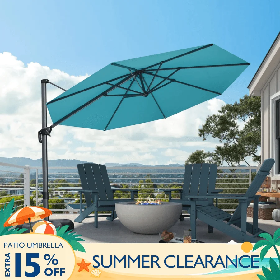 Purple Leaf 11-Foot Cantilever Umbrella