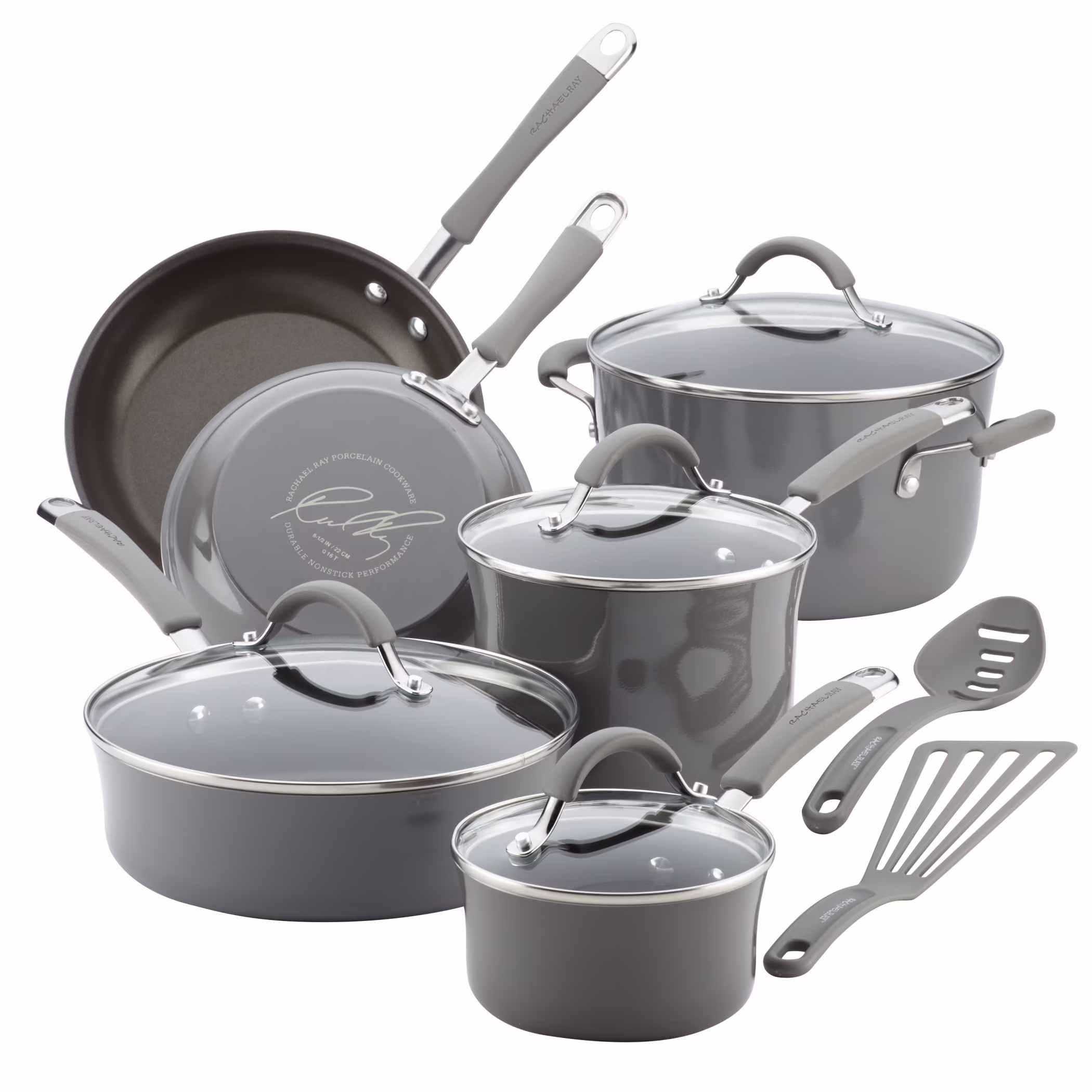 Rachael Ray Cucina Hard Anodized Nonstick 12-Piece Cookware Set