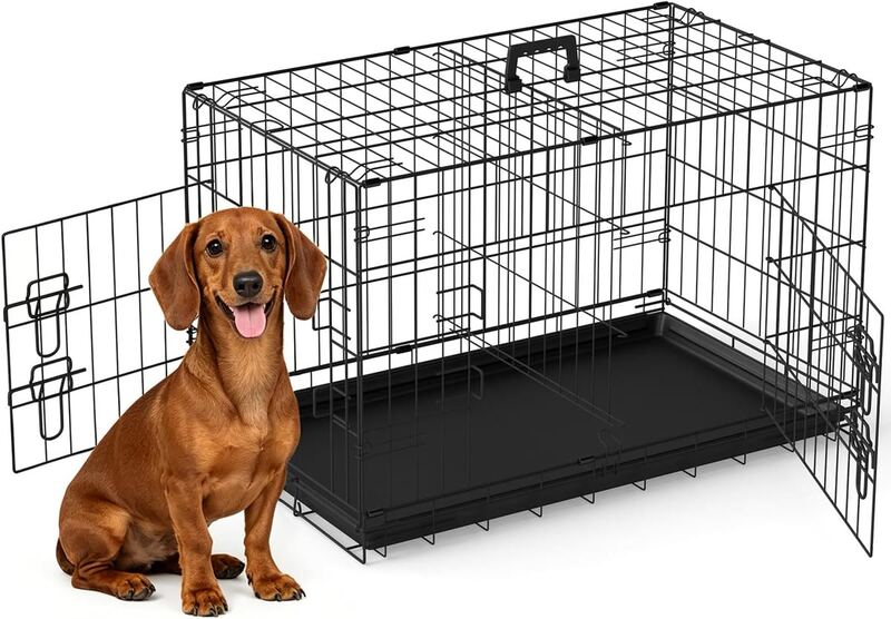 FDW 30 inch Double Door Folding Dog Crate