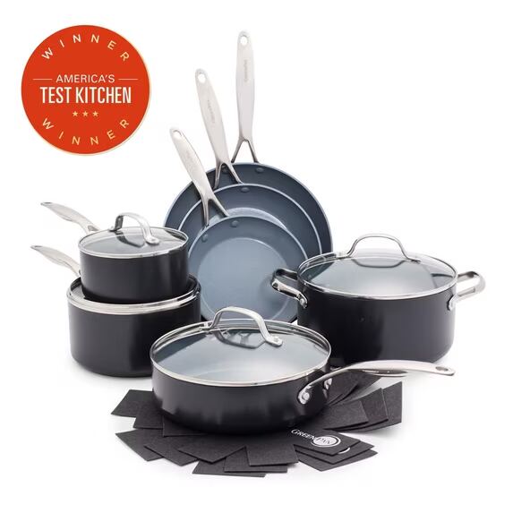 GreenPan Valencia Pro Ceramic Nonstick 11-Piece Cookware Set
