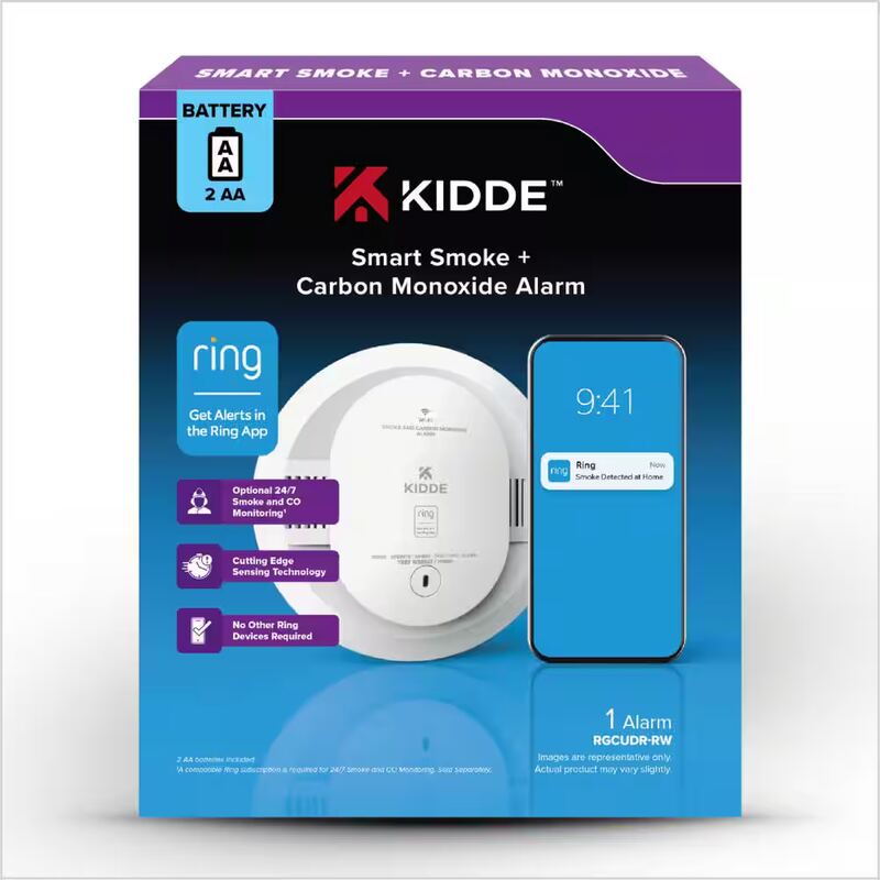 Kidde Ring-Enabled Smart Smoke and Carbon Monoxide Detector