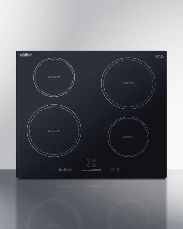 Summit Appliance SINC4B241B 24-inch 4-Zone Induction Cooktop