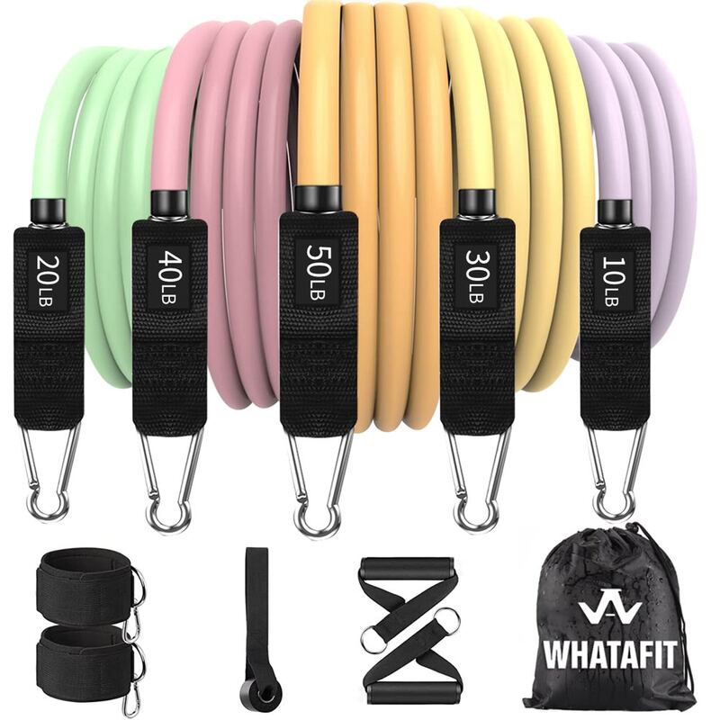 WHATAFIT 150 lb Resistance Bands Set