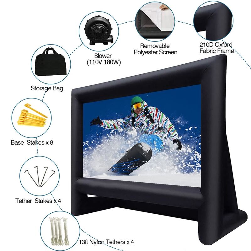 XHYCPY 16ft Inflatable Movie Screen